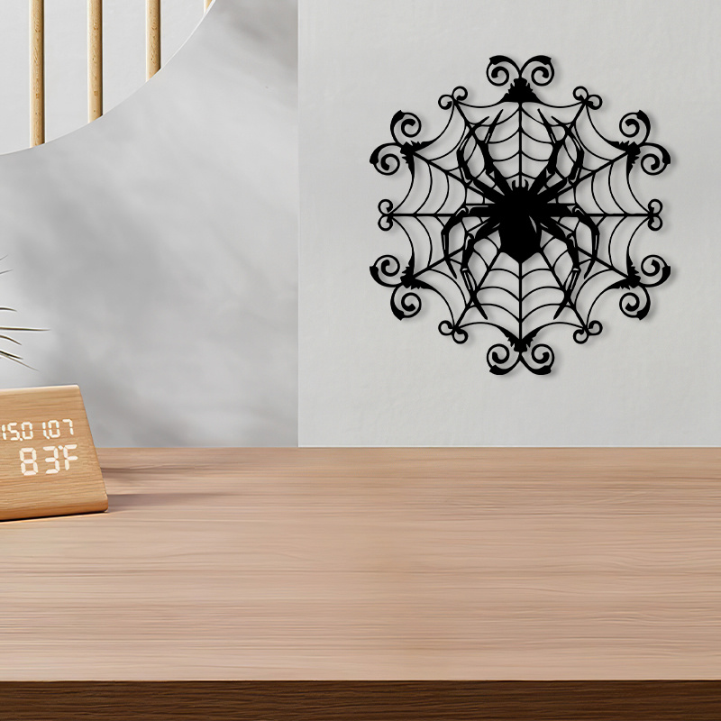 Spider Web Halloween Decoration - 1 Vintage spinnenweb metalen wanddecoratie, ijzeren