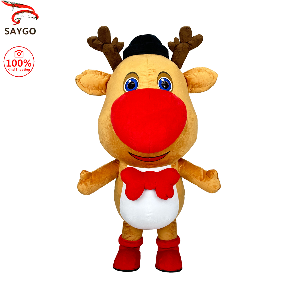Halloween Costume Adult - SAYGO Kerst Herten Opblaasbaar Pluche Kostuum
