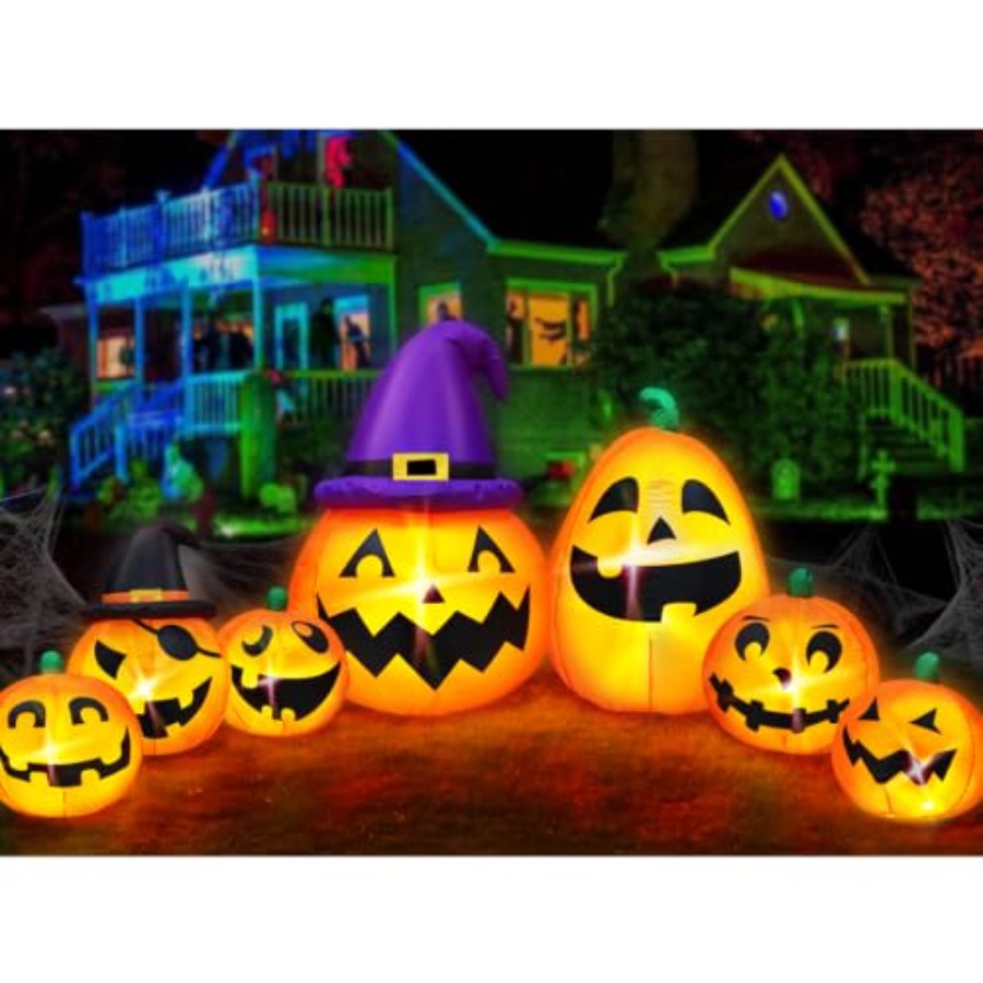 Halloween Pumpkin Decor Led - Opblaasbare Halloween-pompoen voor buiten, 3,6 meter