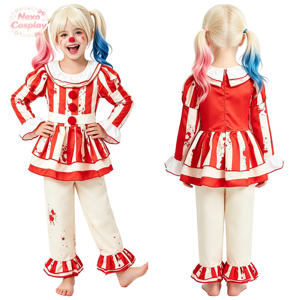 Kinderen Rood Wit Gestreept Ho - Halloween Costume Kids recensie en prijs