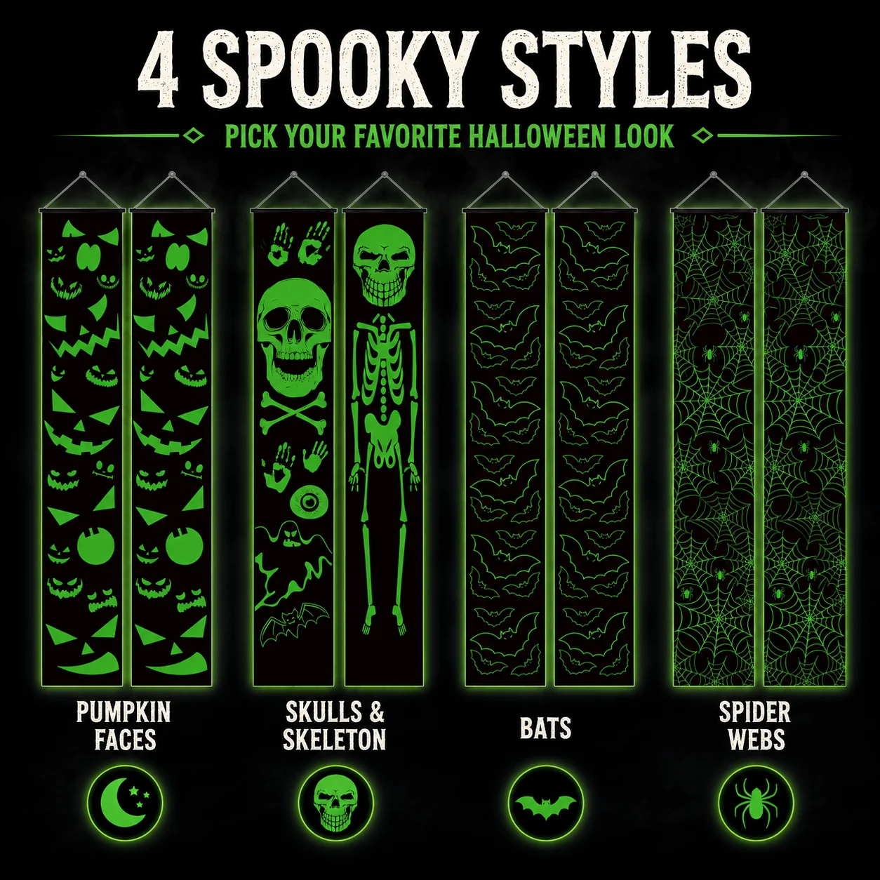 2 stuks Halloween-banners die  - Halloween Skeleton Decoration recensie en prijs