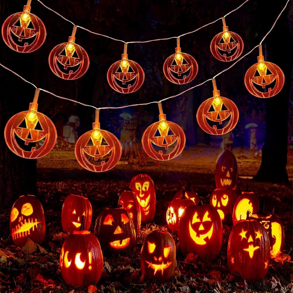 1pc 20LED Oranje Platte Holle  - Halloween Led String Lights Orange recensie en prijs