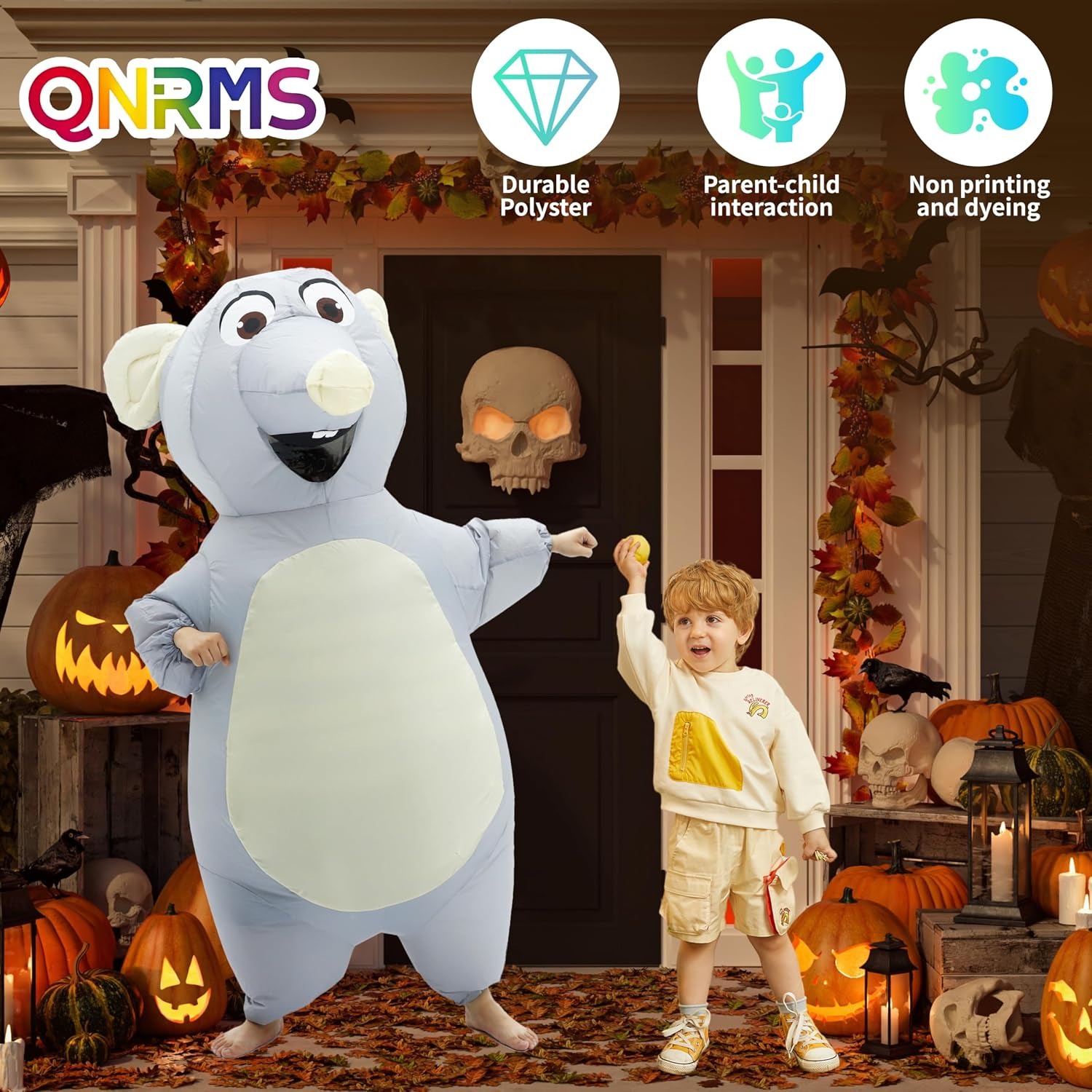 Opblaasbaar muiskostuum voor v - Halloween Costume Adult recensie en prijs