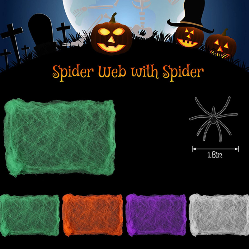 Halloween-decoratie: witte spi - Spider Web Halloween Decoration recensie en prijs